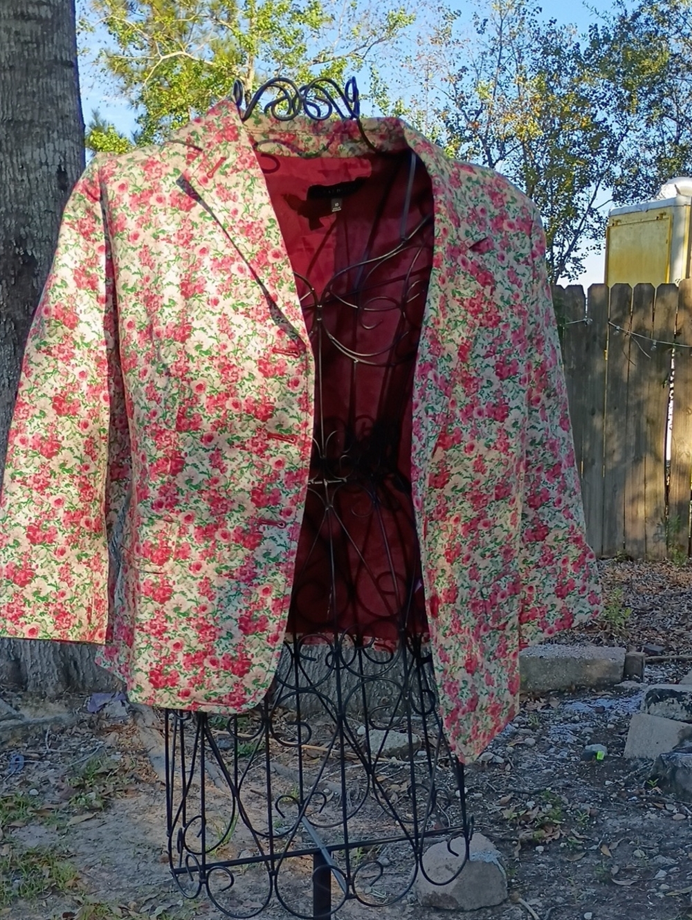 Talbots Pink & Green Floral Women's Blazer